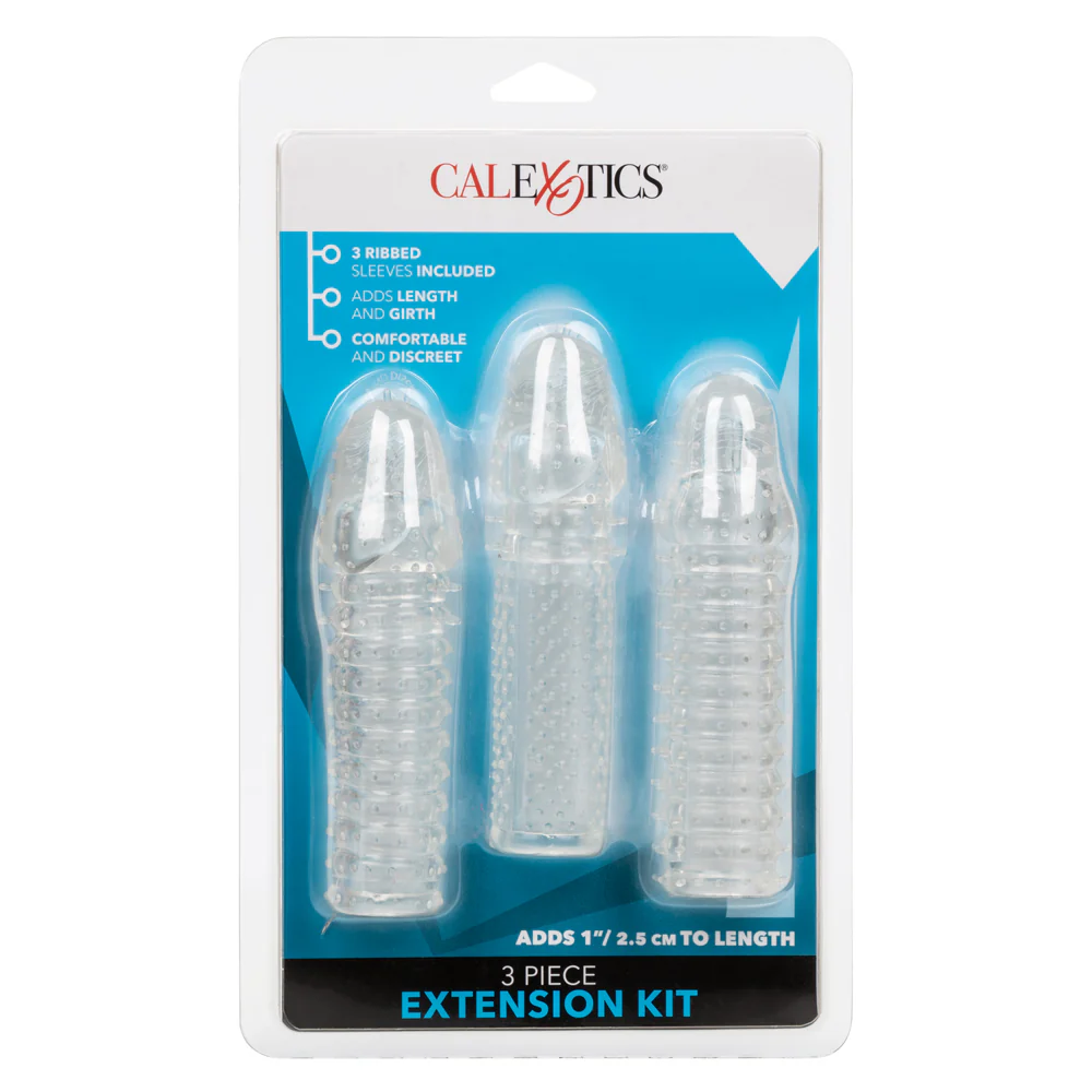 3-Piece Textured Penis Extension Sleeve Kit - Image 6