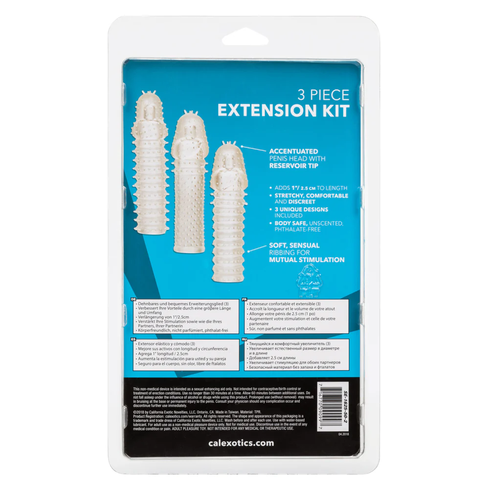 3-Piece Textured Penis Extension Sleeve Kit - Image 7