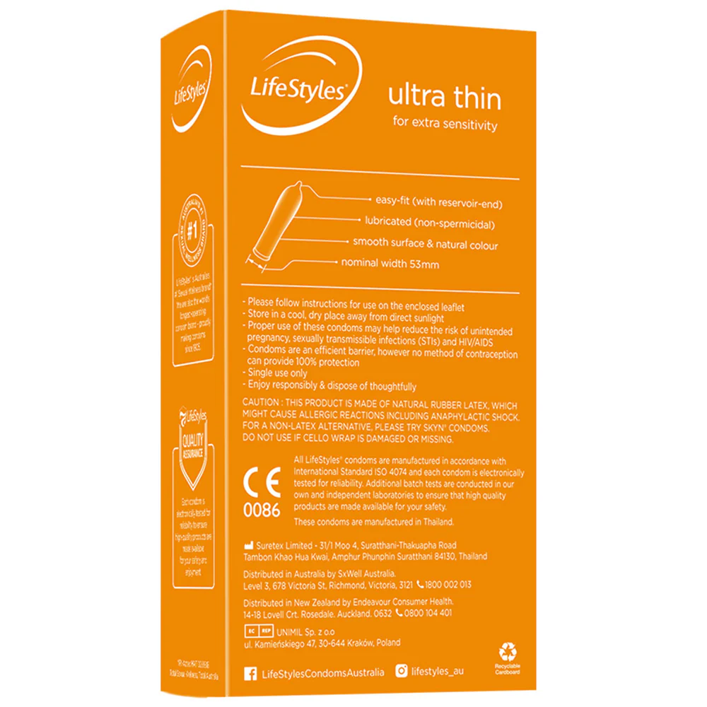 Ansell LifeStyles Ultra-Thin Latex Condoms - Image 4