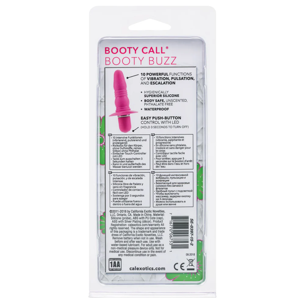 Booty Call Booty Buzz Ribbed Vibrating Anal Probe - Image 5