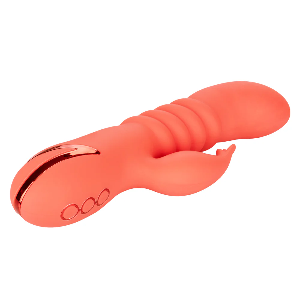 California Dreaming Orange County Cutie Thrusting Rabbit Vibrator - Image 5