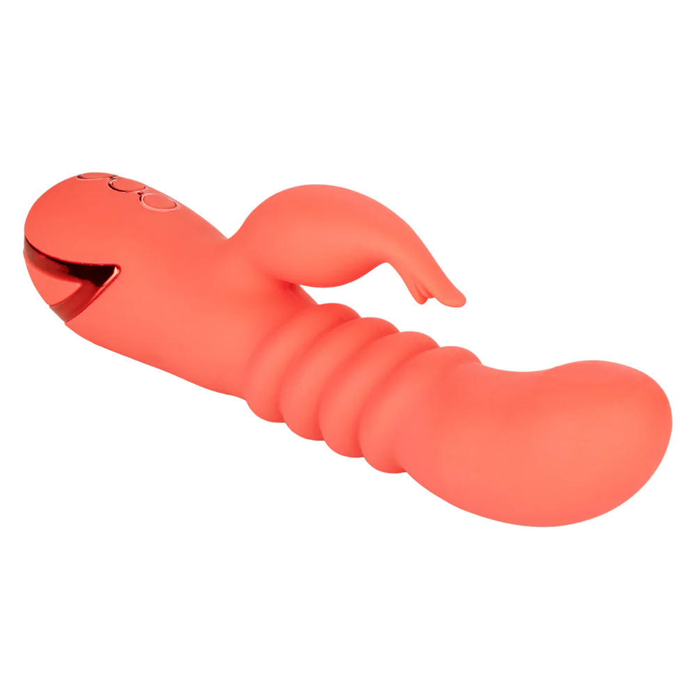California Dreaming Orange County Cutie Thrusting Rabbit Vibrator - Image 6