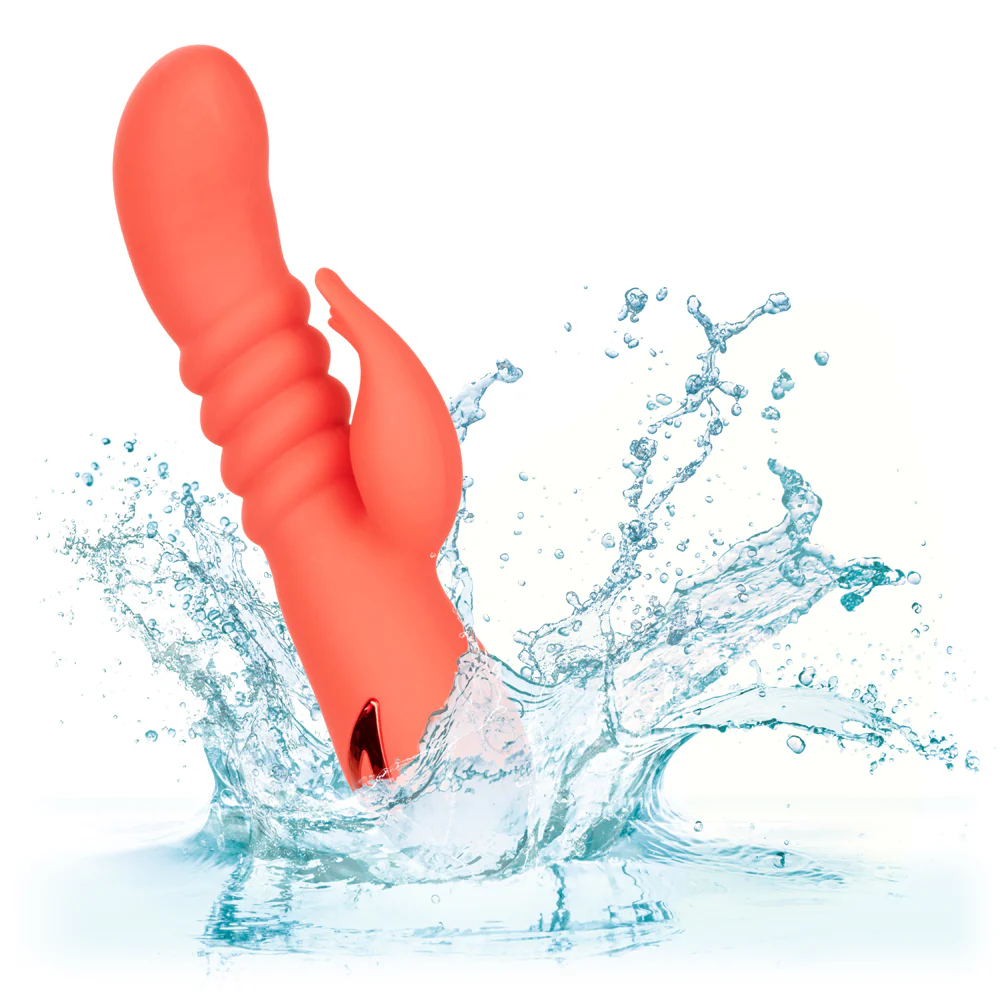 California Dreaming Orange County Cutie Thrusting Rabbit Vibrator - Image 7