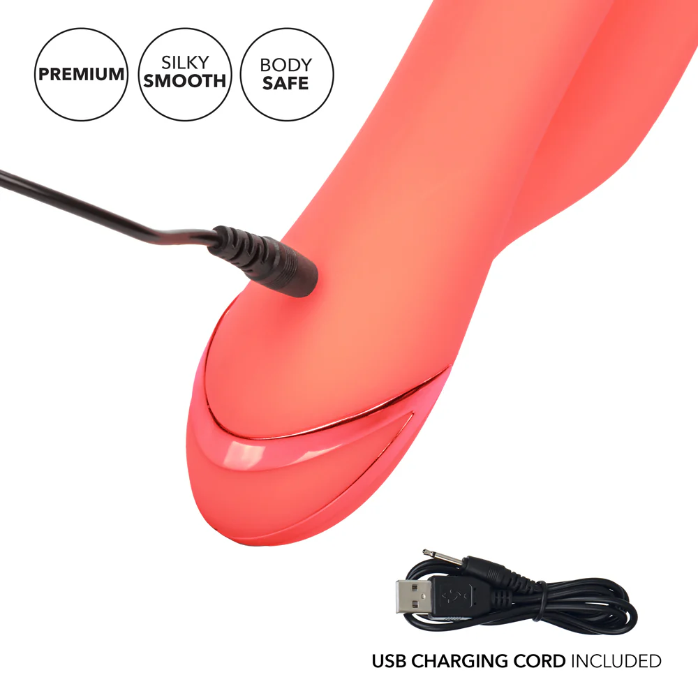 California Dreaming Orange County Cutie Thrusting Rabbit Vibrator - Image 9