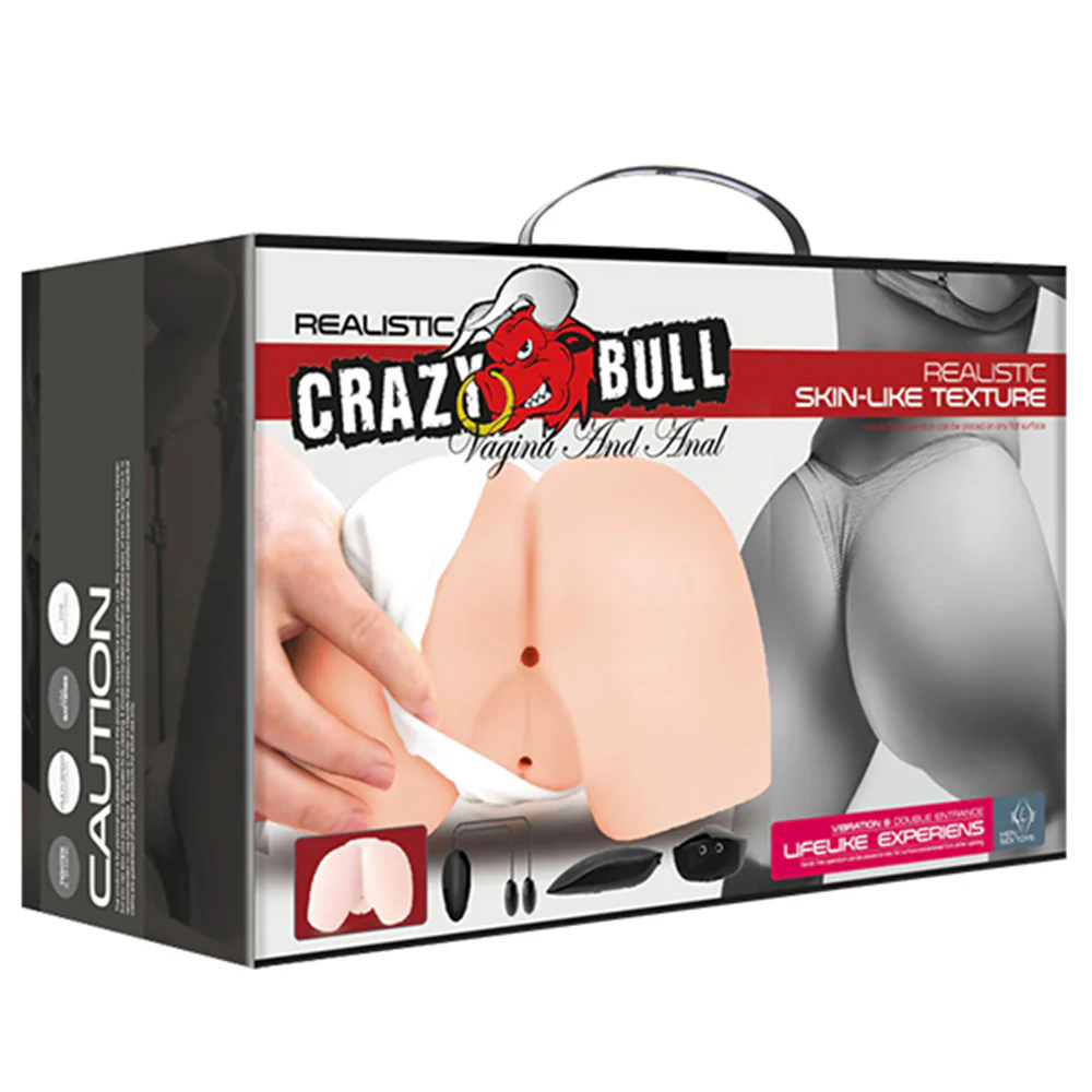 Crazy Bull Vibrating Vagina & Anal Masturbator - Skin-Like Texture - Image 7