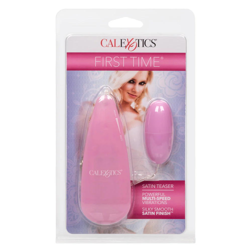 First Time Satin Teaser Egg Vibrator - Pink - Image 3