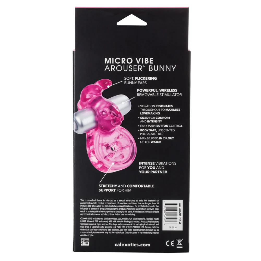 Micro Vibe Arouser Power Bunny Vibrating Cock Ring - Image 4