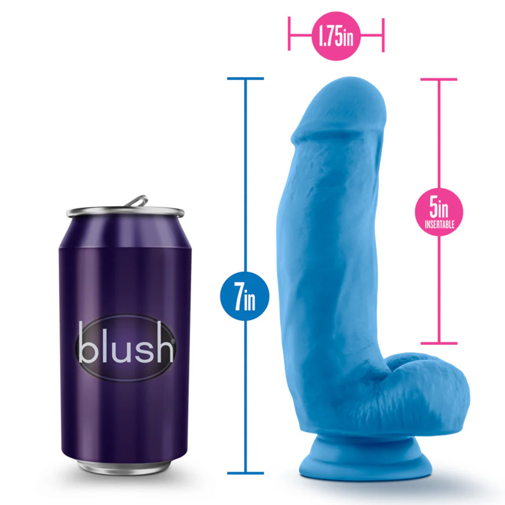 Neo Elite 7" Silicone Dual Density Cock With Balls - Image 12