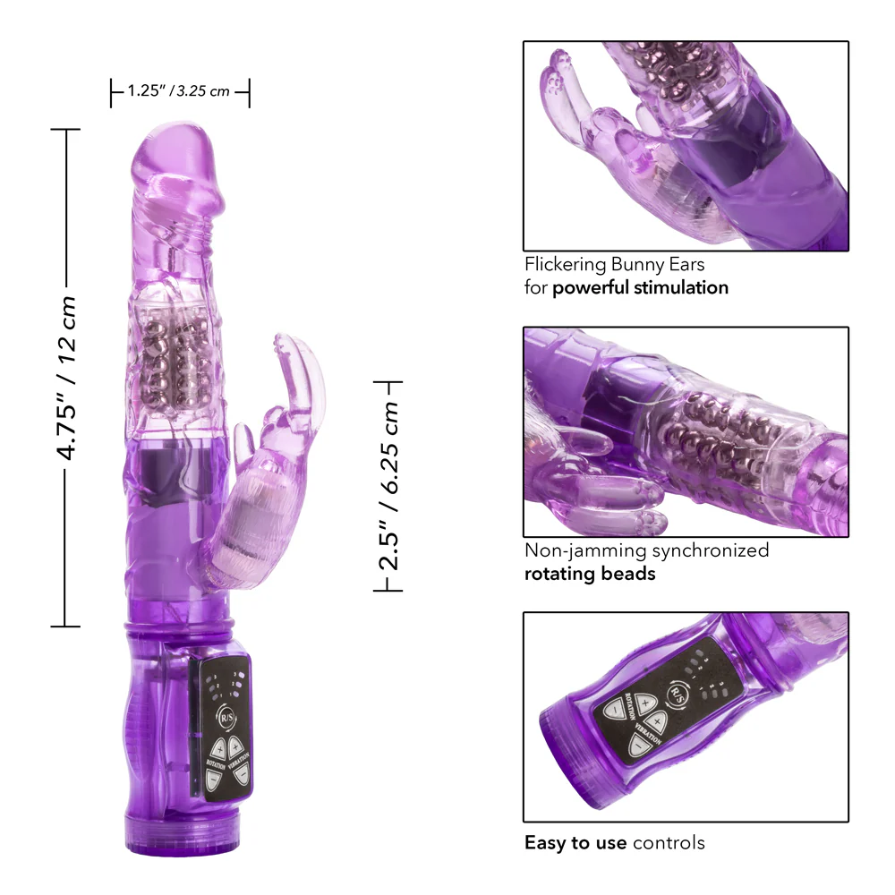 Petite Jack Rabbit Vibrator With Rotating Beads - Image 6