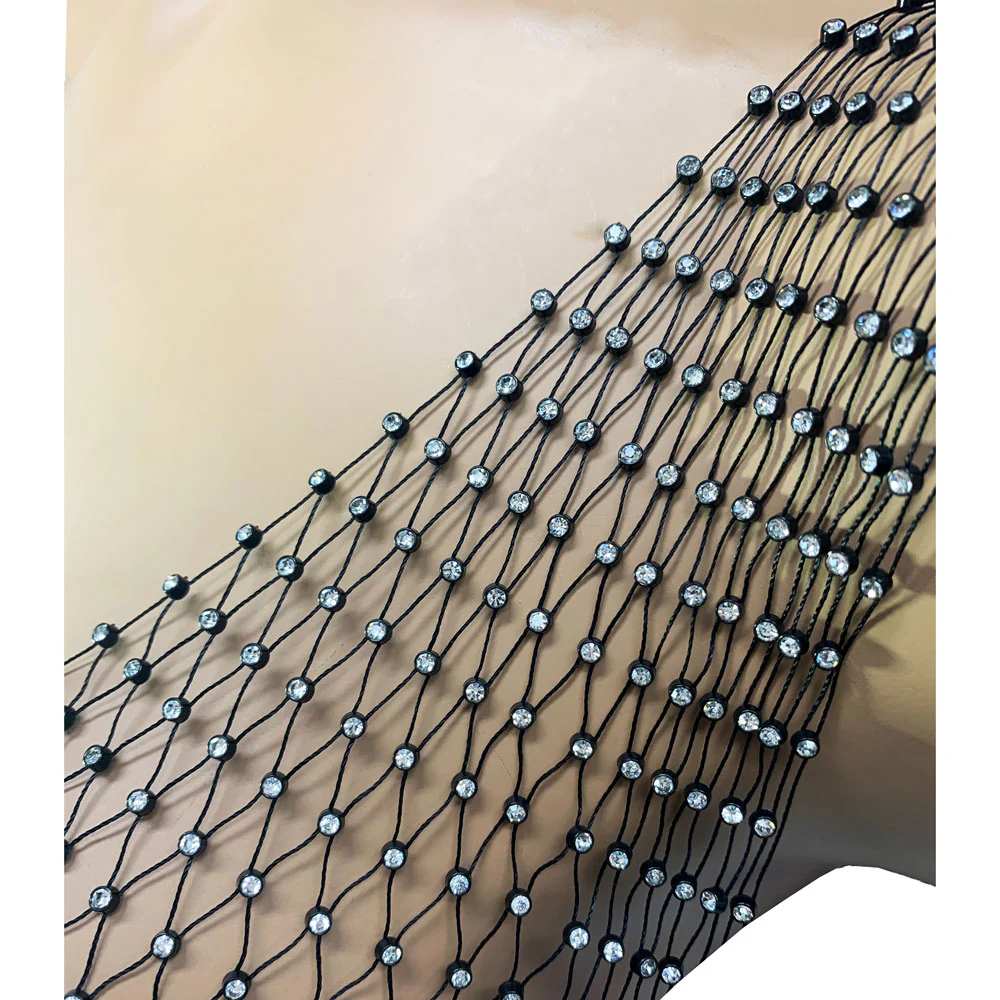 Poison Rose Diamante Net Top - Image 4