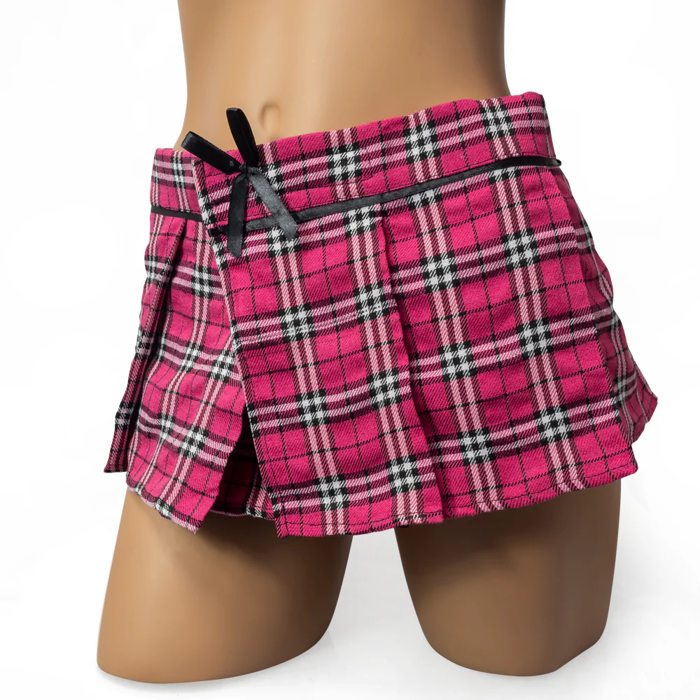 Poison Rose Plaid Schoolgirl Skirt - Image 3