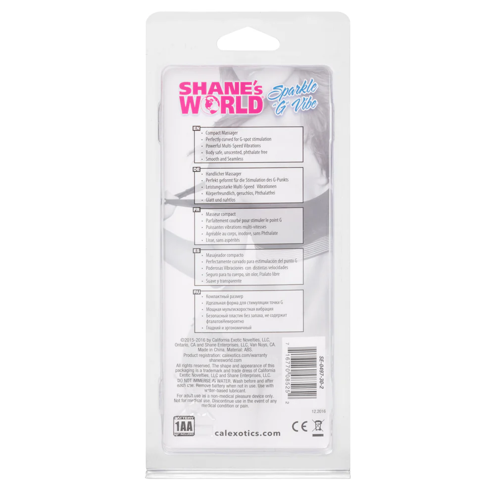 Shane's World Sparkle "G" Vibe Curved G-Spot Vibrator - Image 5