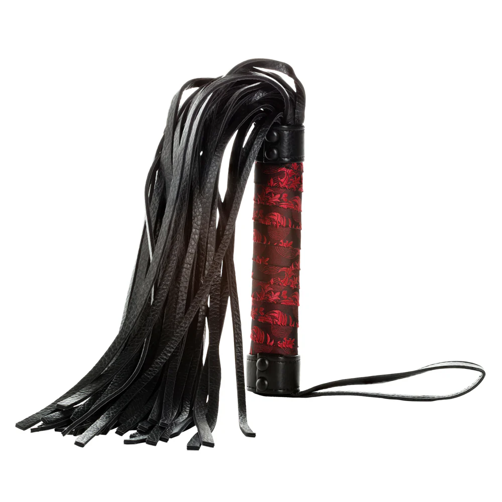 Scandal Faux Leather & Brocade Flogger - Image 4