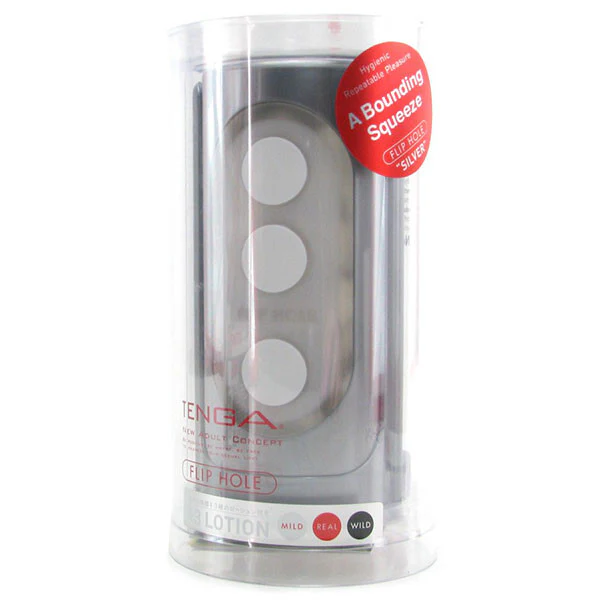 Tenga Flip-Open Hole Masturbator - Silver - Image 5